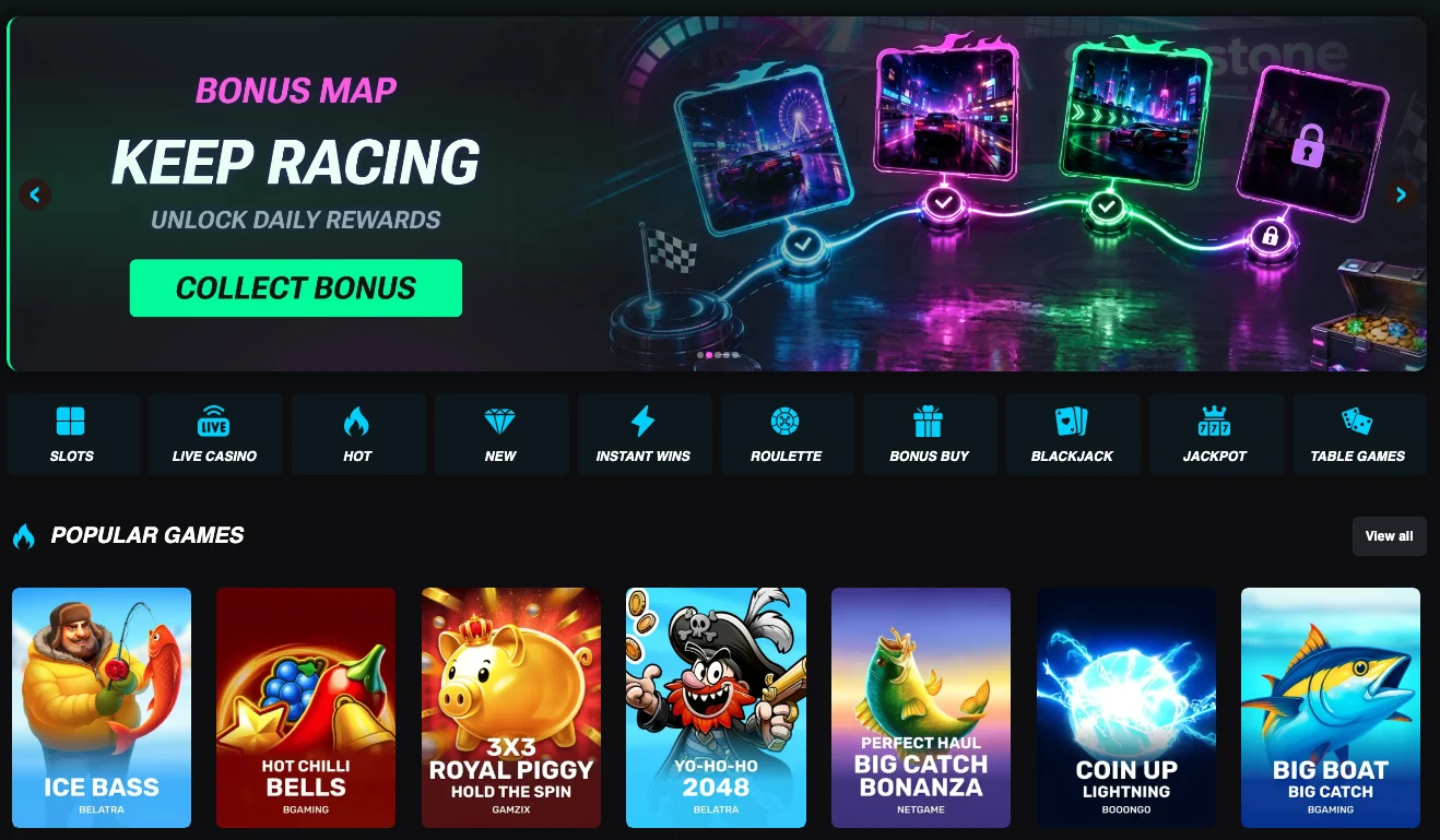 Image with a WinBoost Casino bonus and games